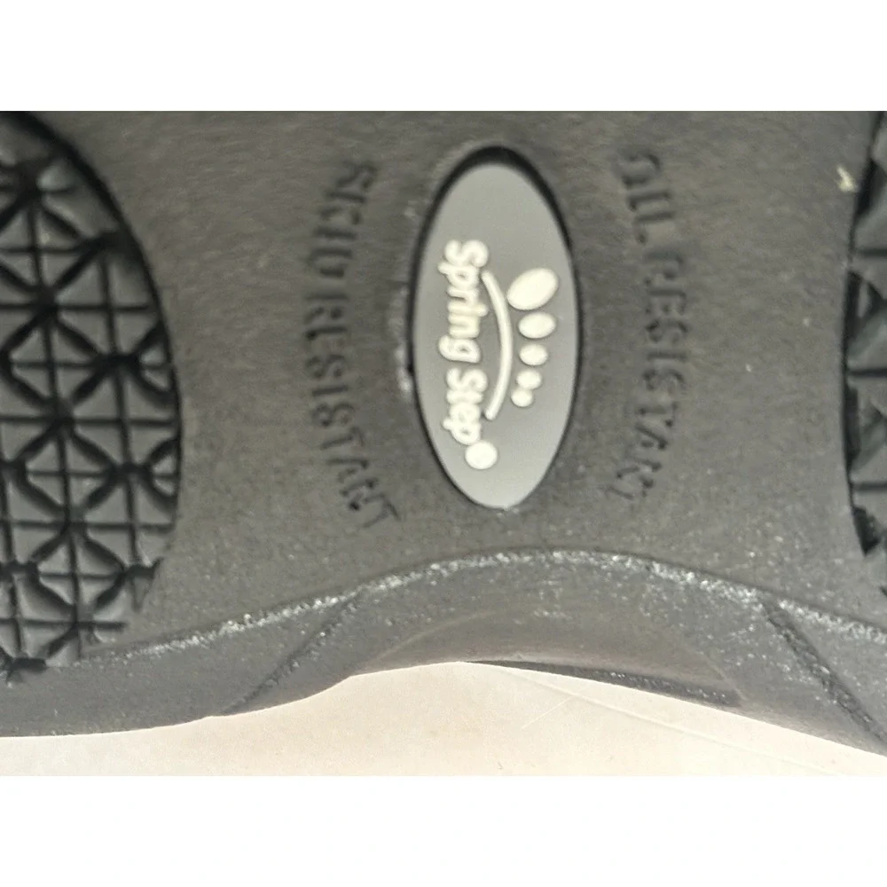 Spring Step‎ Professional Manila slip-on shoes in black embossed leather (6M)